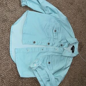 Jou Jou Aqua Button-Up Shirt